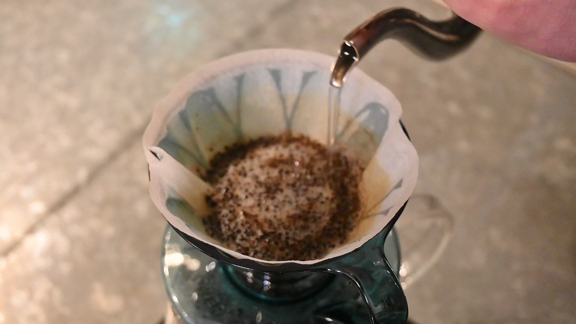 Pouring thin and gently